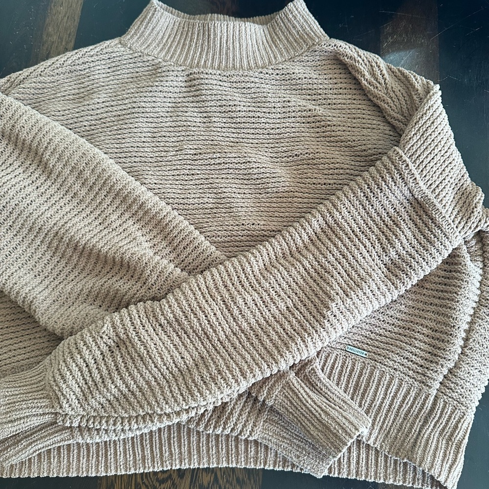 Hollister Light Brown Turtleneck Sweater